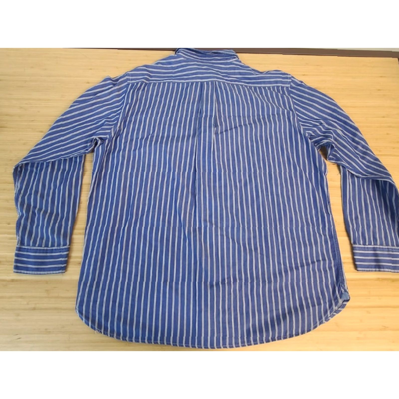 Chaps CHAPS Shirt Long Sleeve Button-Up Striped Blue XL Mens Size US XL / EU 56 / 4 - 5 Thumbnail