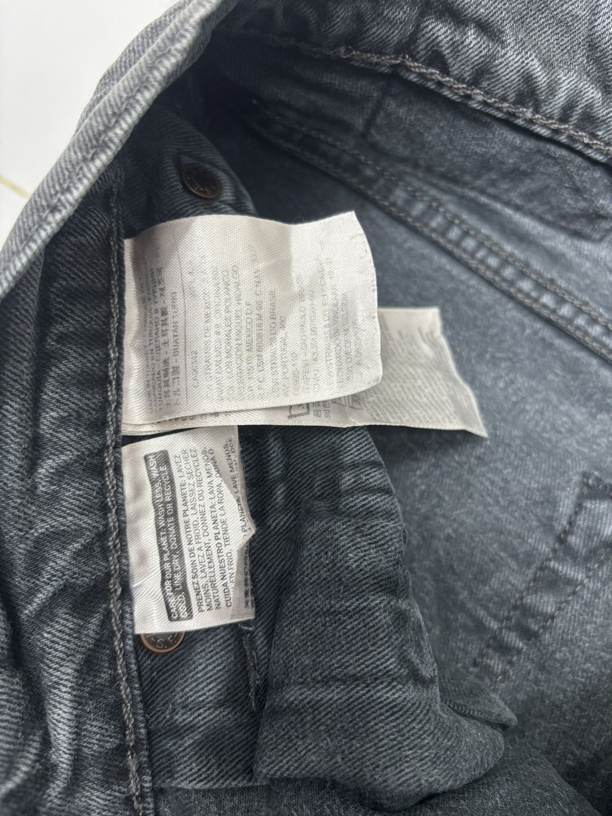 Kapital VINTAGE LEVIS SUPER FADED BLACK DISTRESSED DENIM Size US 32 / EU 48 - 13 Thumbnail