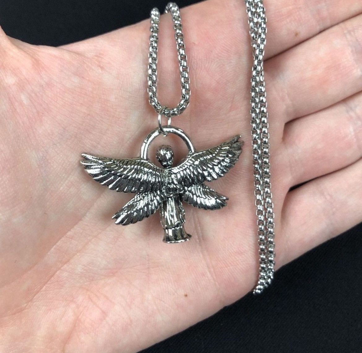 Jewelry Angel Necklace Punk Chain Size ONE SIZE - 6 Thumbnail