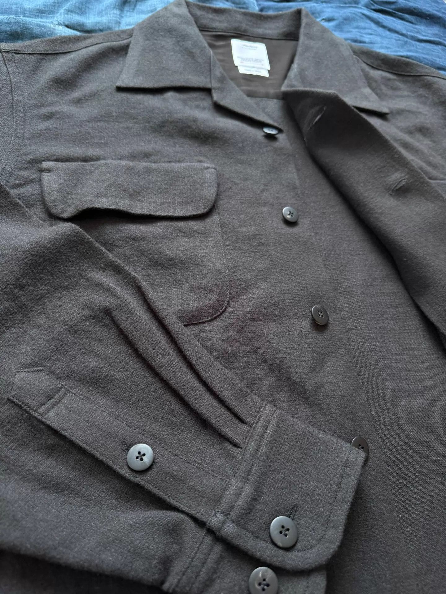 Visvim VISVIM 26SS CARROW SHIRT L/S Wool Linen Charcoal 2 Size US M / EU 48-50 / 2 - 8 Thumbnail