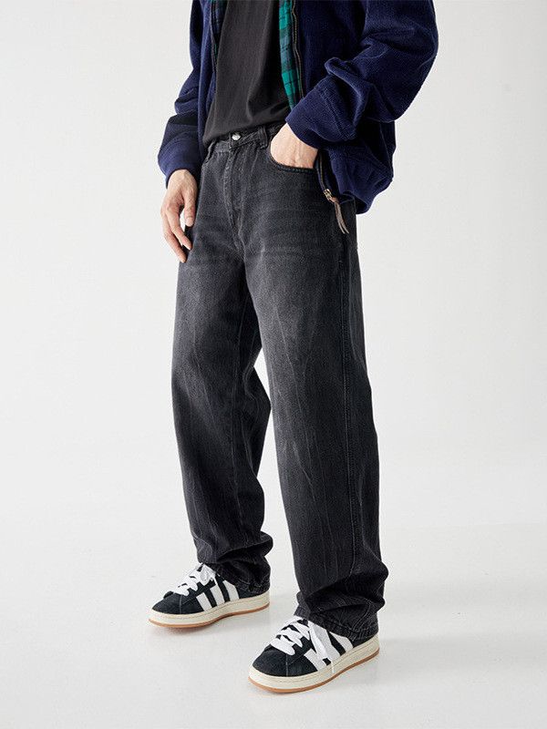 Japanese Brand Men's high street retro washed cleanfit lightning jeans Size US 32 / EU 48 - 1 Thumbnail