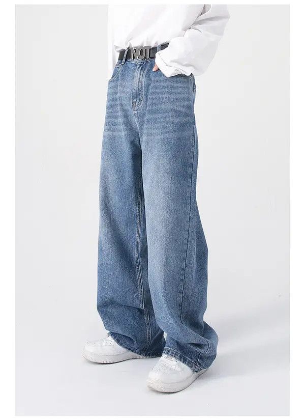 Japanese Brand Japanese retro loose loose straight denim trousers Size US 34 / EU 50 - 4 Thumbnail