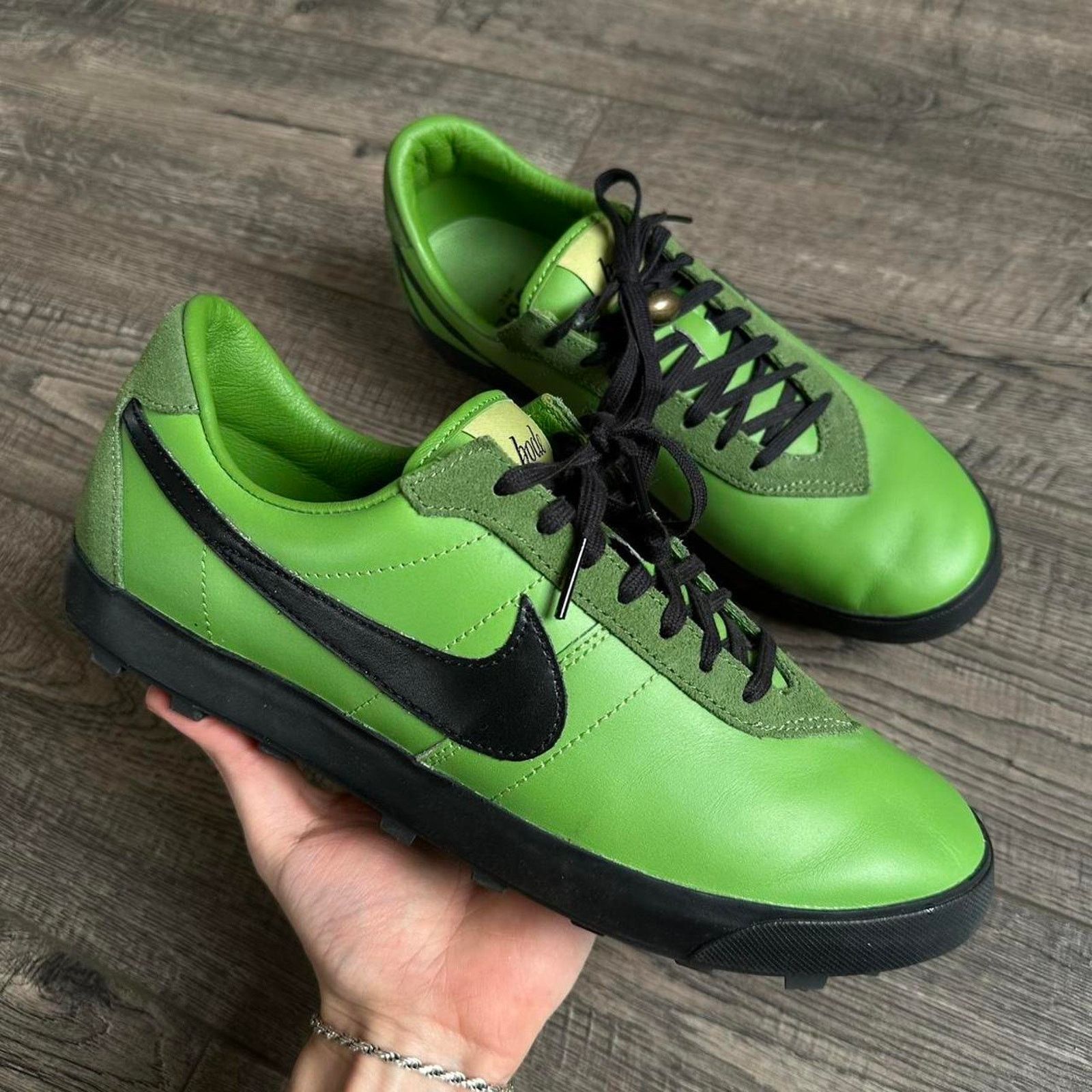 Bode × Nike Rare Green Black Nike Bode Leather Rubber Sneaker Shoe Size US 9.5 / EU 42-43 - 1 Thumbnail