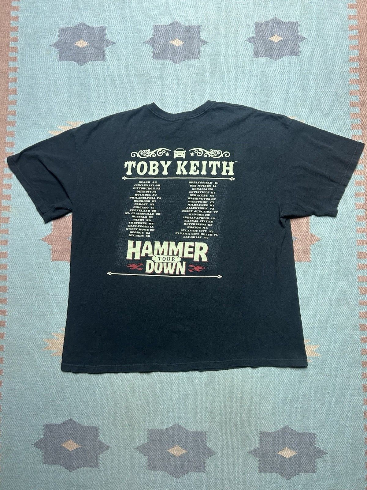 Vintage Toby Keith t shirt hammer down tour country music band XL Size US XL / EU 56 / 4 - 5 Thumbnail