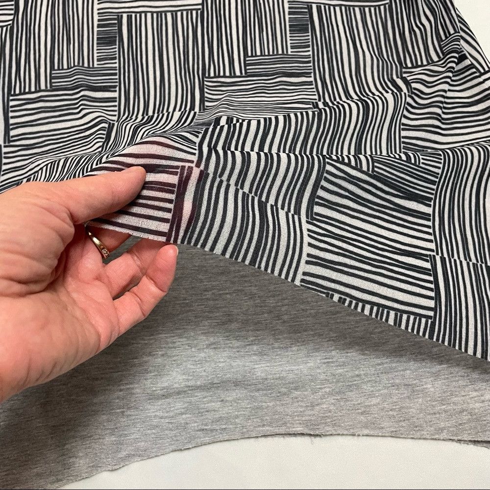 Anthropologie Anthropologie Weston Gray Black 3/4 Sleeve Layered Top Size Size M / US 6-8 / IT 42-44 - 8 Thumbnail