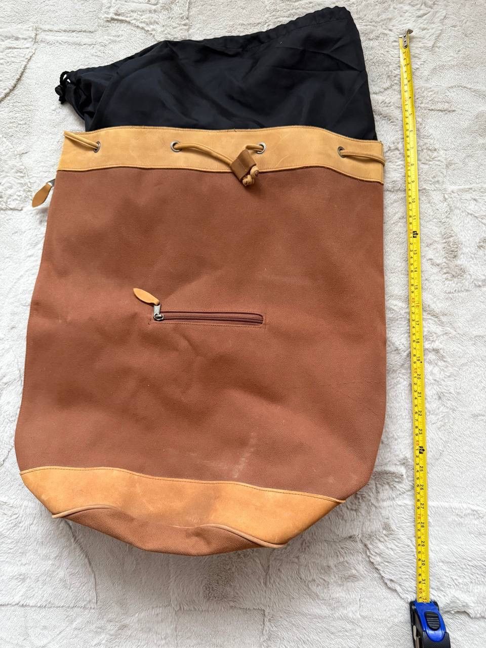 Marlboro Marlboro Brown Cotton Denim Backpack Bag With Leather insert Size ONE SIZE - 11 Thumbnail