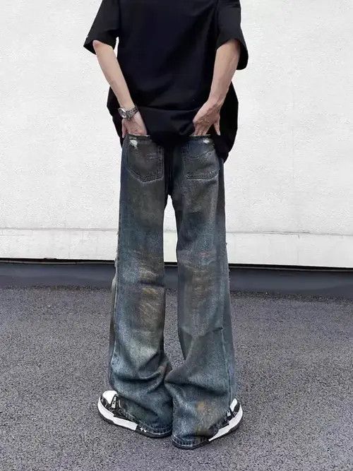 Jean High street wasteland style ripped tie-dye baggy jeans Size US 30 / EU 46 - 4 Thumbnail