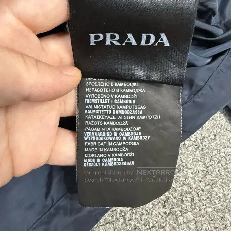 Prada Prada Men's Blue Polyester Hooded Jacket. Size US L / EU 52-54 / 3 - 4 Thumbnail