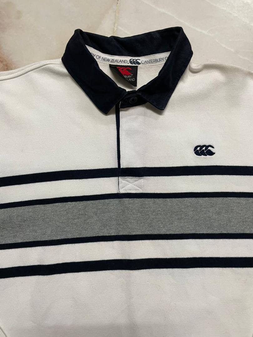 Vintage Rare💥Vintage 90's Canterbury Polo Rugby Stripe Heavy Cotton Size US XL / EU 56 / 4 - 3 Thumbnail