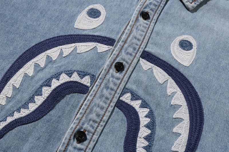Bape Bape Denim Shirt Size ONE SIZE - 3 Thumbnail