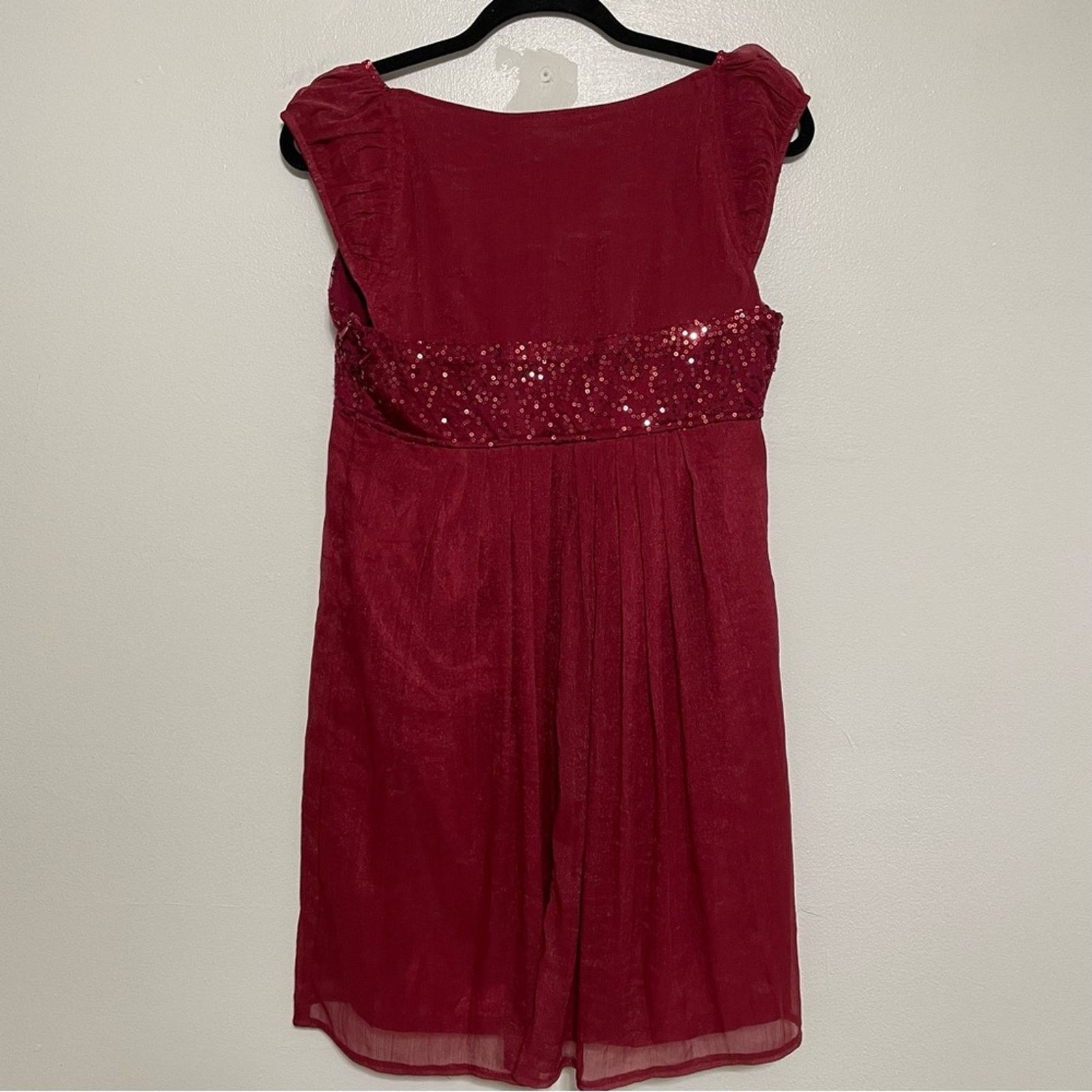 Other Ultra Pink Burgundy Sequin Bodice Mini Dress Medium Size M / US 6-8 / IT 42-44 - 9 Thumbnail