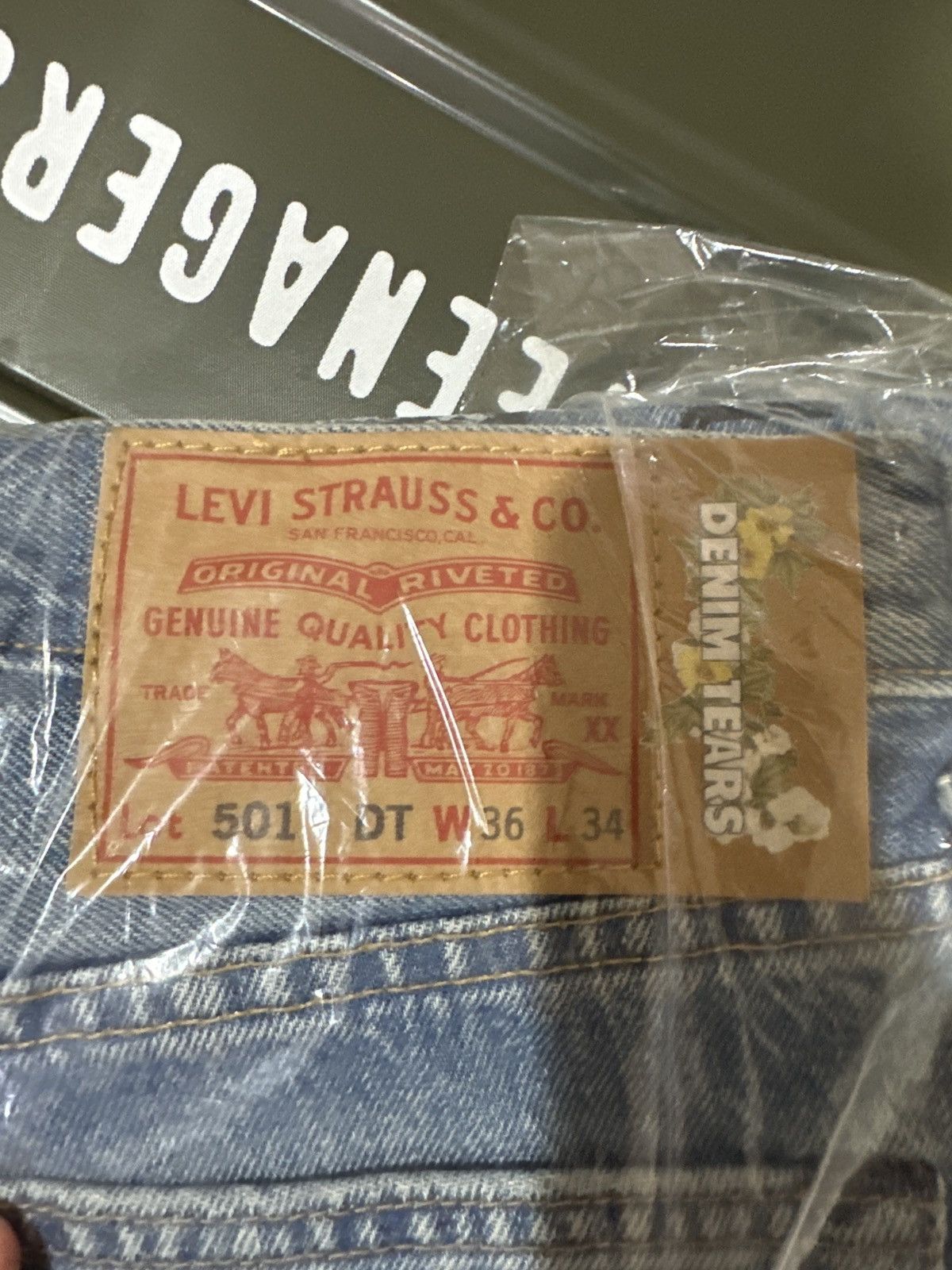 DENIM TEARS × Virgil Abloh Denim Tears x Levi's 501 Pyrex Tears Jeans Virgil Abloh Size US 36 / EU 52 - 8 Thumbnail