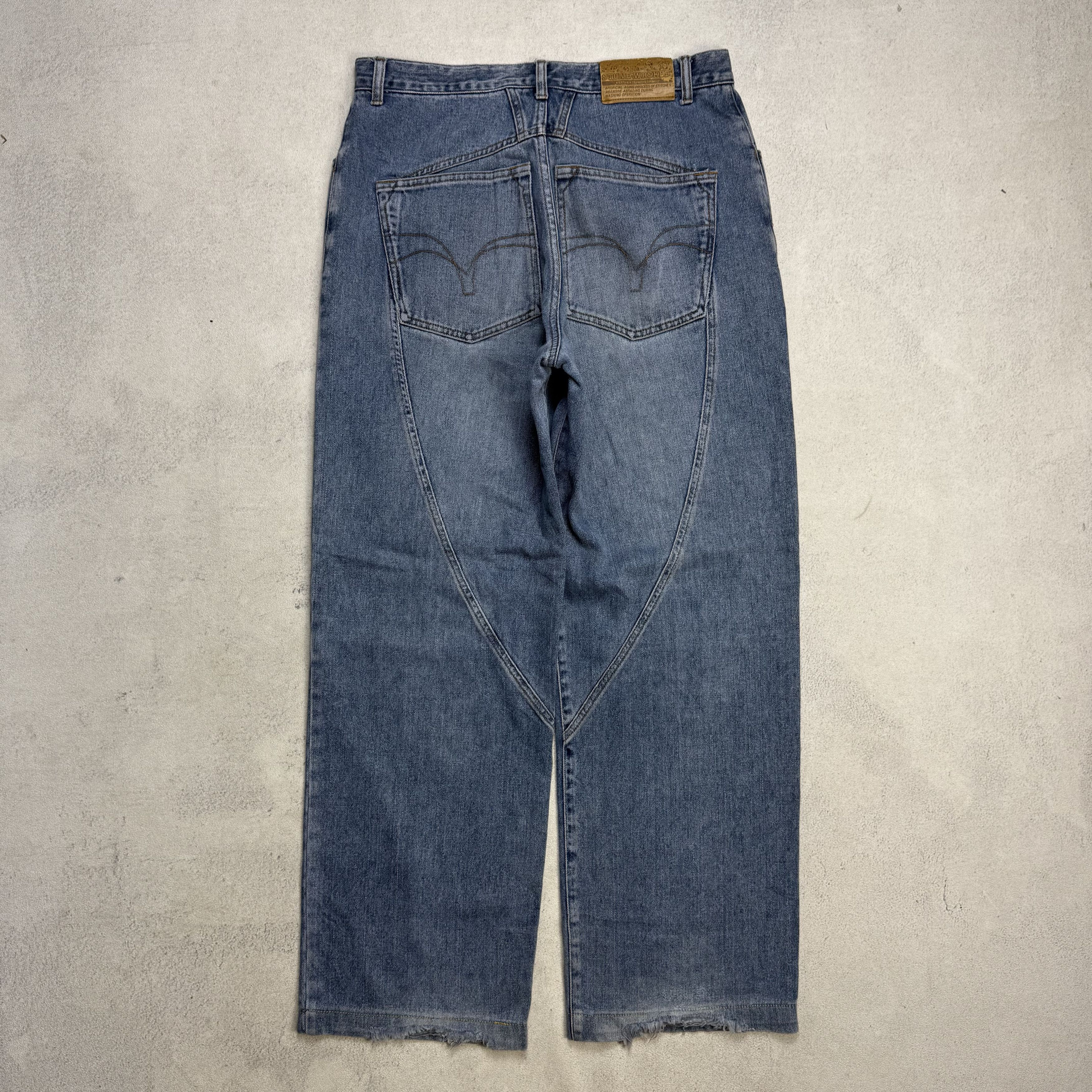 Marithe + Francois Girbaud Marithe Francois Girbaud Stone Washed Wide Leg Baggy Denim Size US 32 / EU 48 - 4 Thumbnail