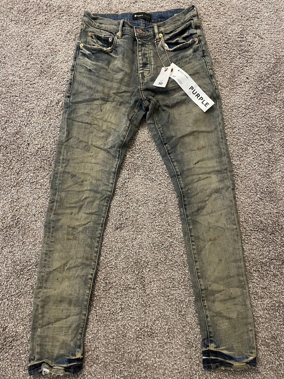 Purple Brand Purple Jeans Indigo Oil Repair - Skinny (P001) | Grailed