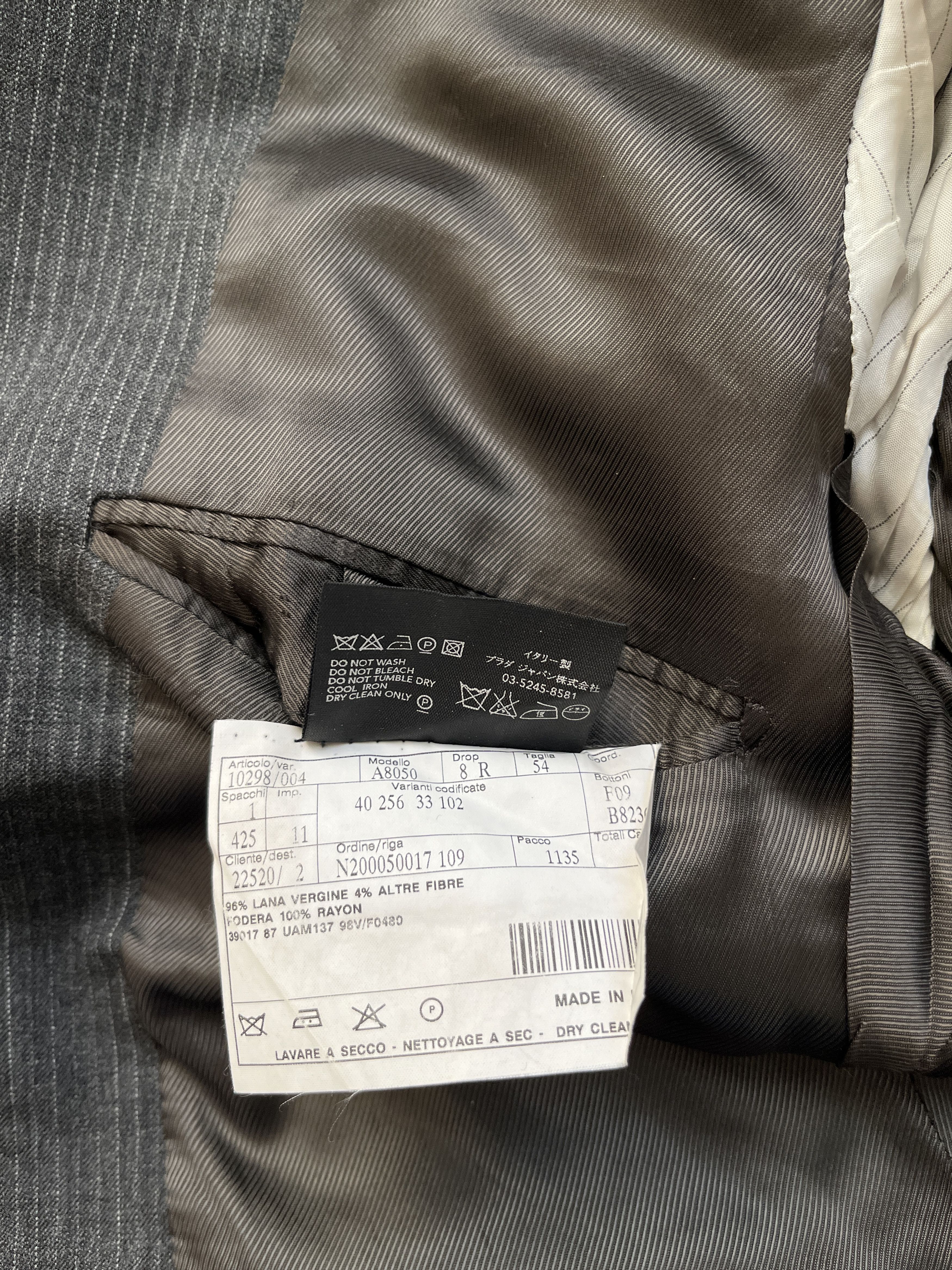 Prada ⚡️QUICK SALE⚡️Prada Gray Pinstripe Blazer Jacket Size US L / EU 52-54 / 3 - 5 Thumbnail