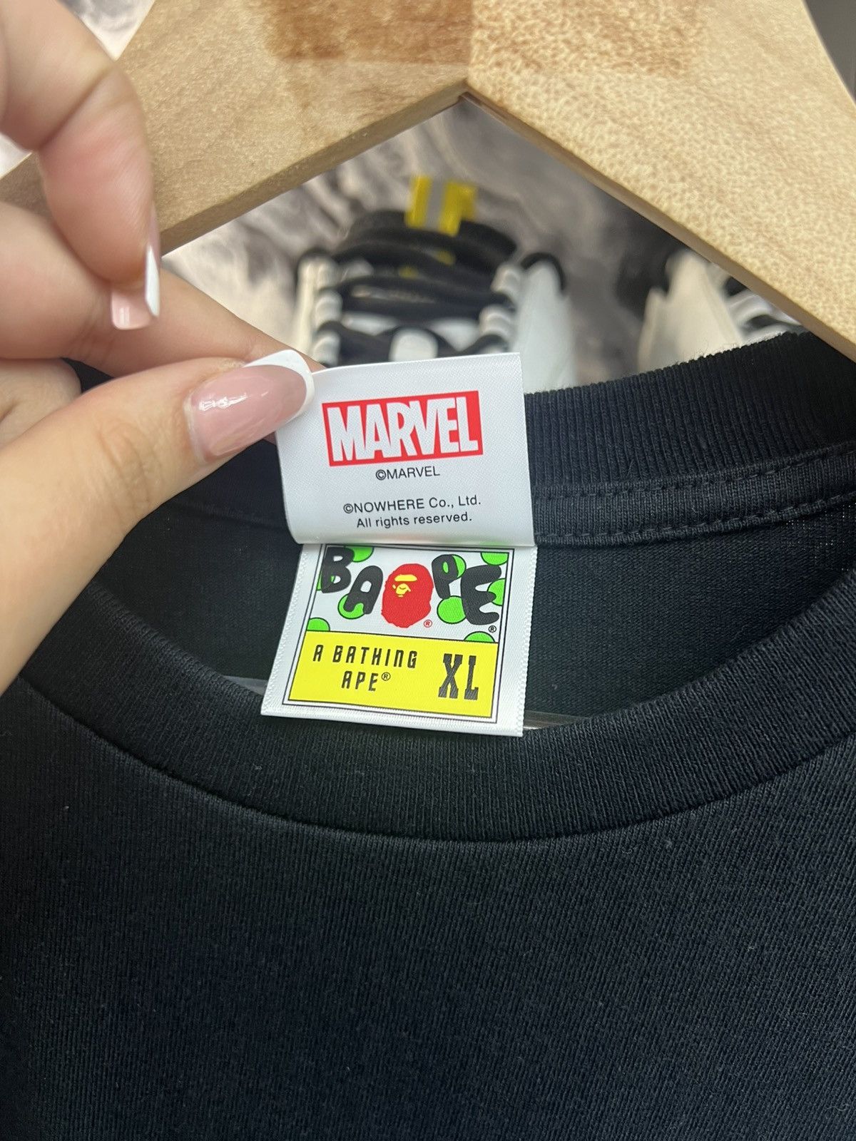 Bape Bape x Marvel Comic Black Widow Tee Size US XL / EU 56 / 4 - 8 Thumbnail