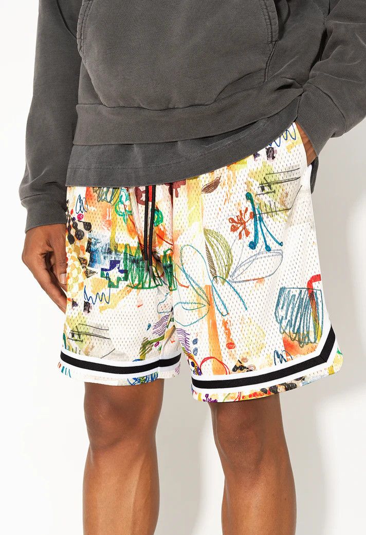 John Elliott Brand New Game Scribble-print shorts Size US 32 / EU 48 - 2 Thumbnail