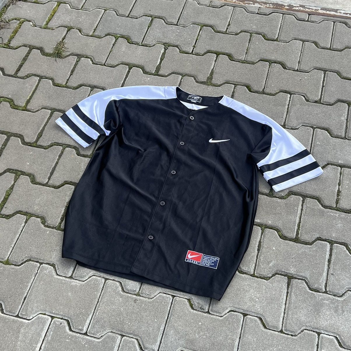 Nike × Vintage RARE Vintage Nike Andre Agassi Big Logo Shirt short sleeves Size US XL / EU 56 / 4 - 1 Thumbnail
