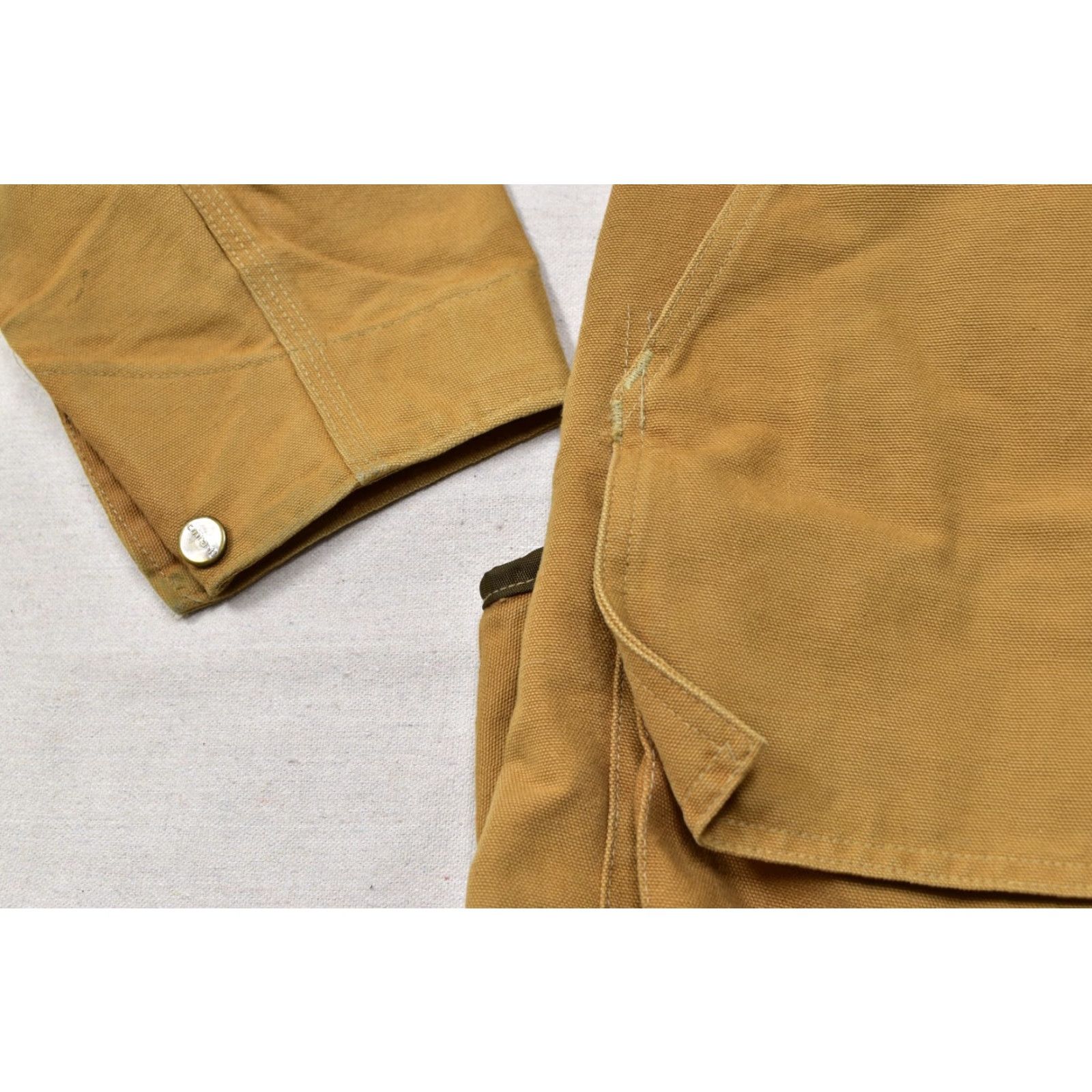 Carhartt VINTAGE Carhartt Field Jacket Jacket Regular XL Brown Canvas Duck Hunting Corduroy Logo Men MU256 CU256 J97 Size US XL / EU 56 / 4 - 3 Thumbnail