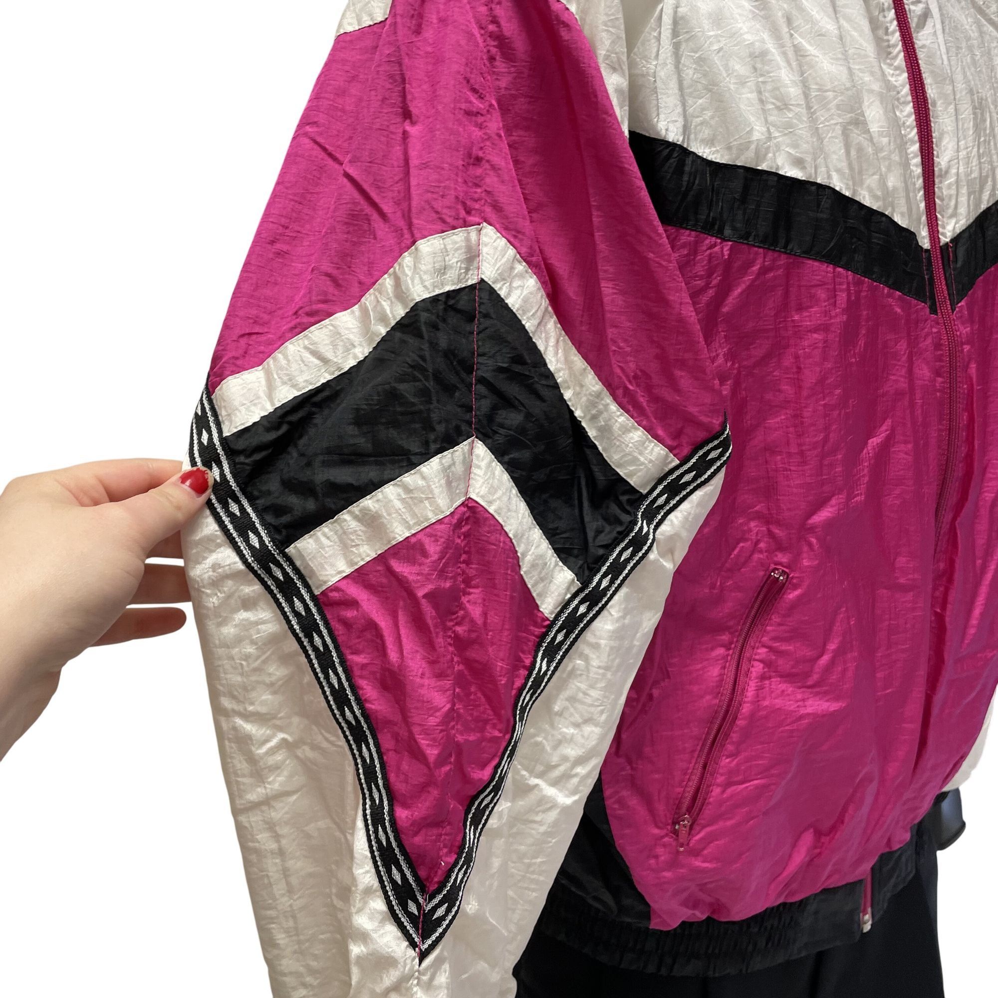 Other Vtg Sunterra HOT PINK COLOR BLOCK Streetwear Windbreaker Size XL / US 12-14 / IT 48-50 - 4 Thumbnail