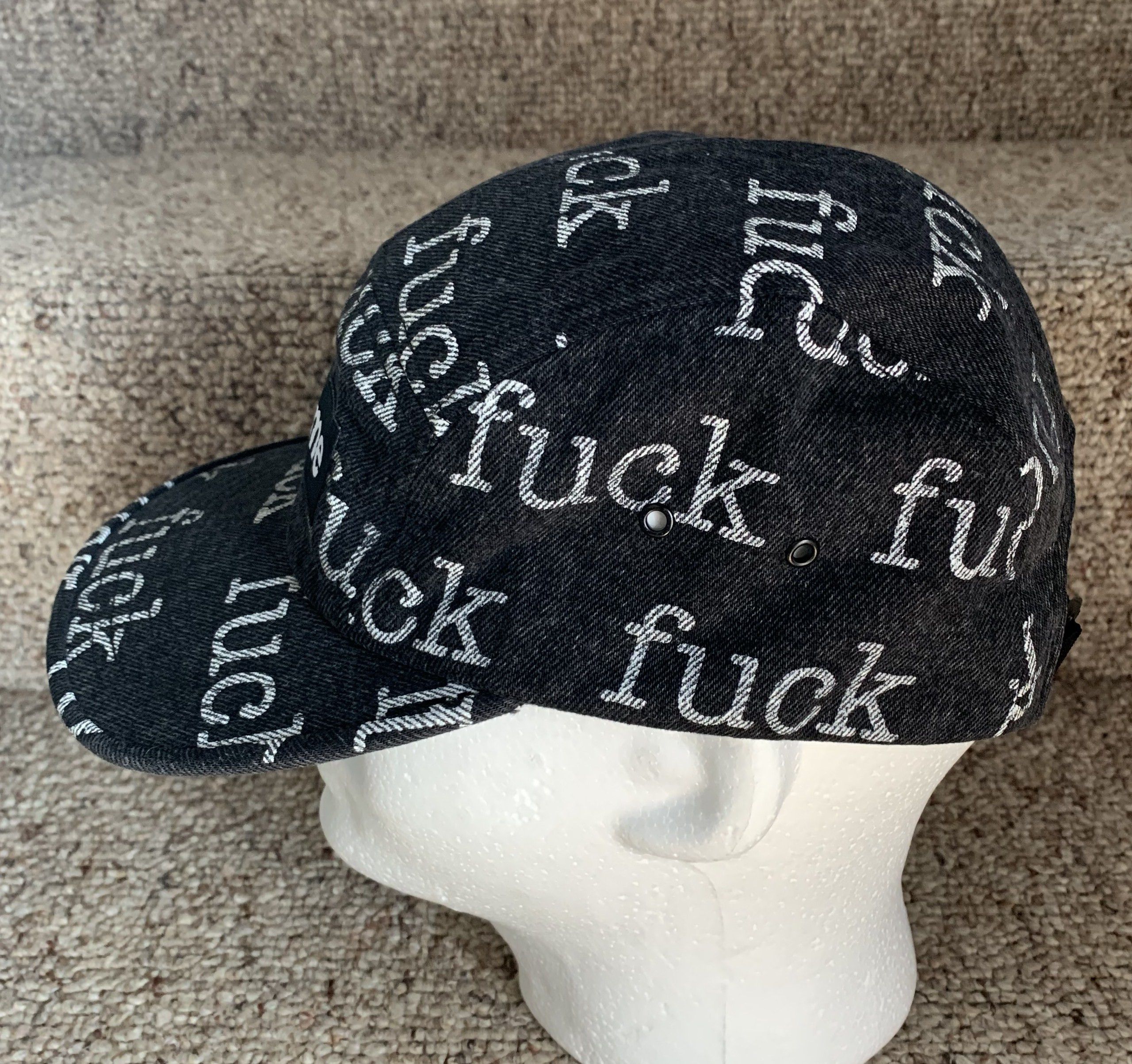 Supreme S/S 2013 Supreme Fuck Denim Camp Hat Size ONE SIZE - 5 Thumbnail