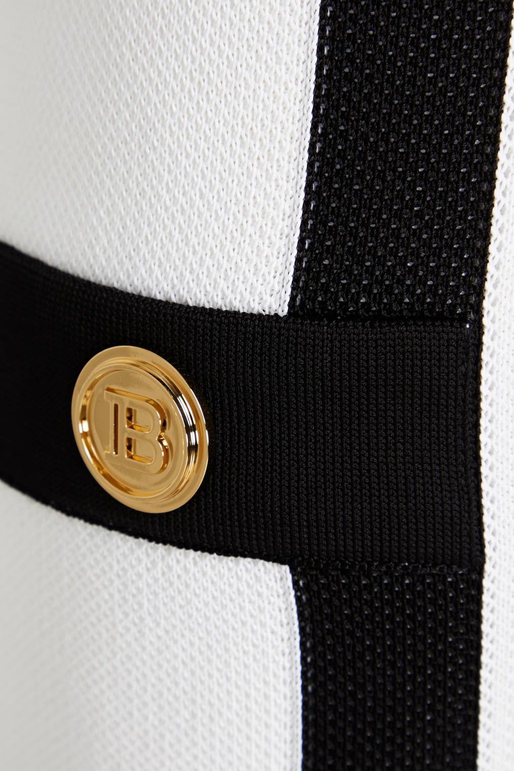 Balmain o1y0625 Mini Skirt in White/Black Size 27" / US 4 / IT 40 - 4 Thumbnail