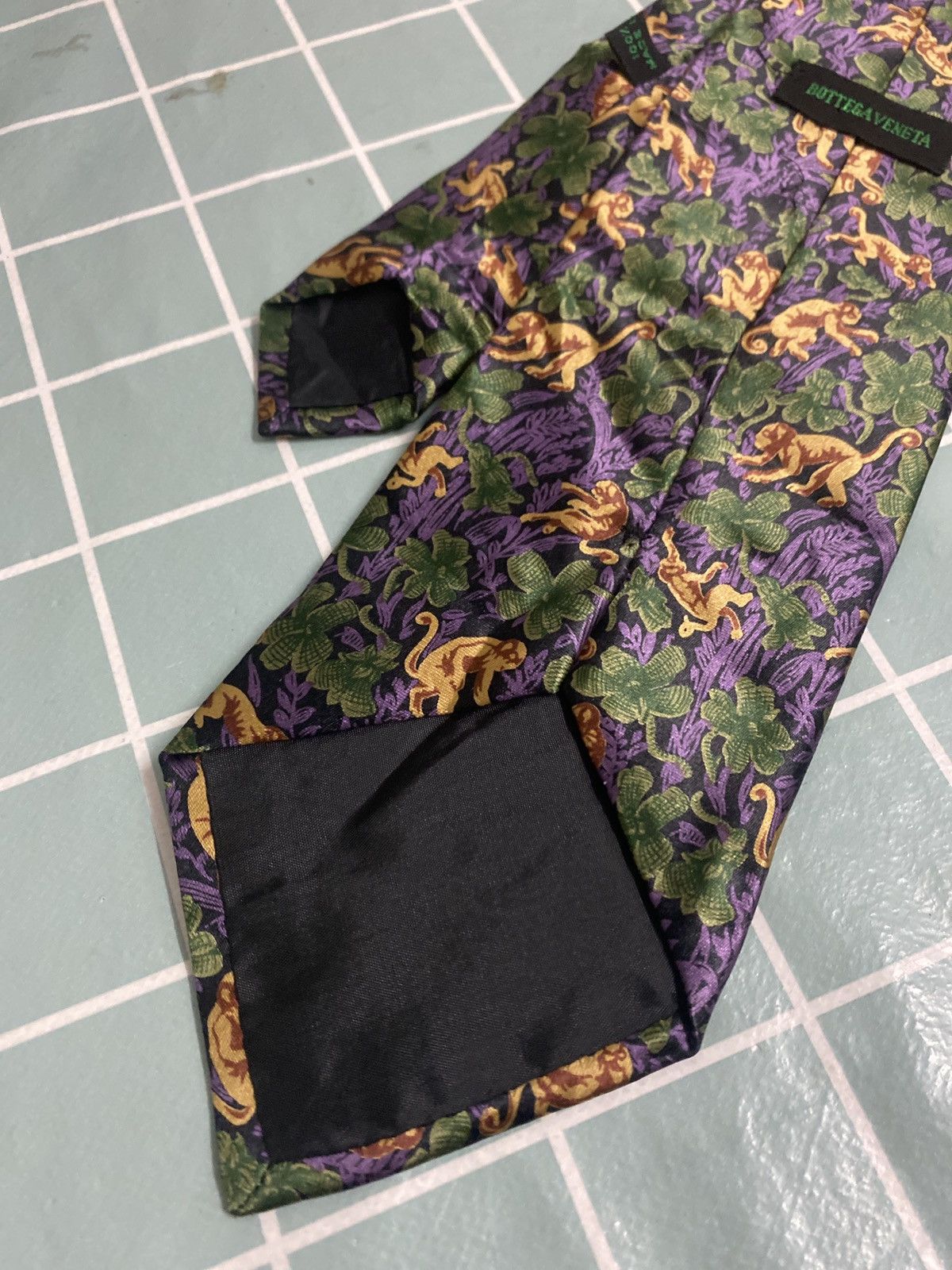 Bottega Veneta Bottega Venetta Ties Animal Print Repeat Silk Necktie Size ONE SIZE - 10 Thumbnail