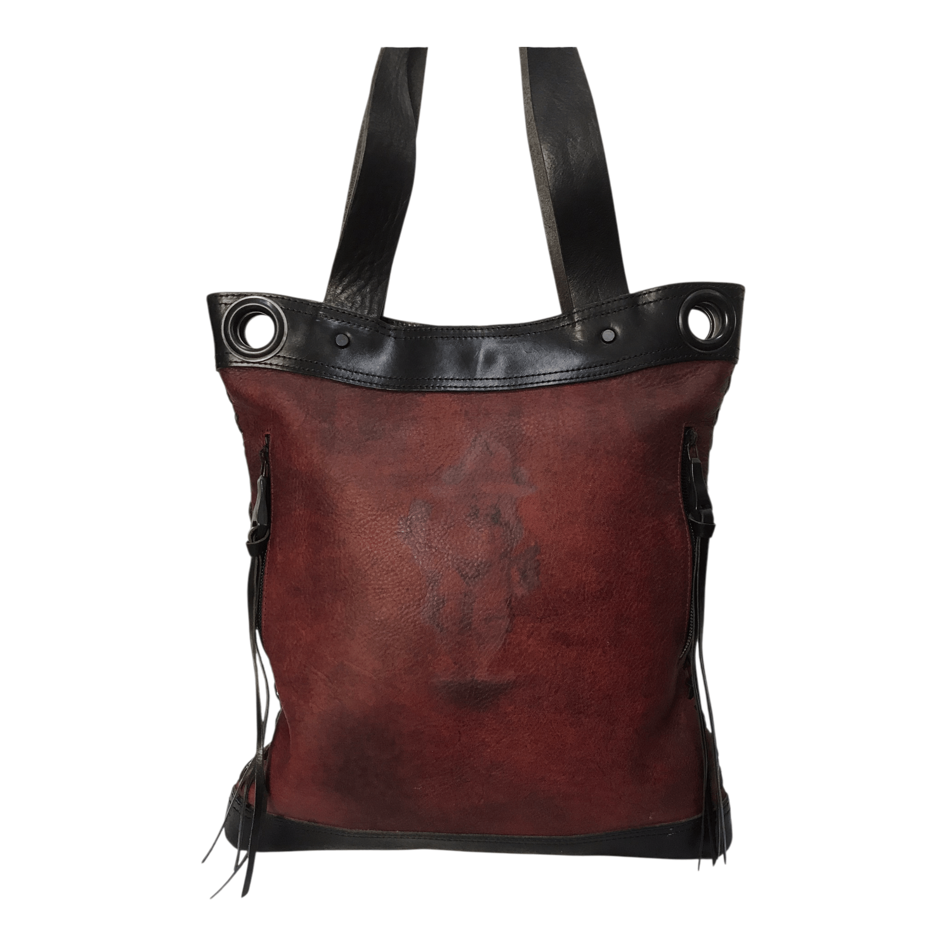 Japanese Brand Vermilion Leather Tote Bag Size ONE SIZE - 4 Thumbnail