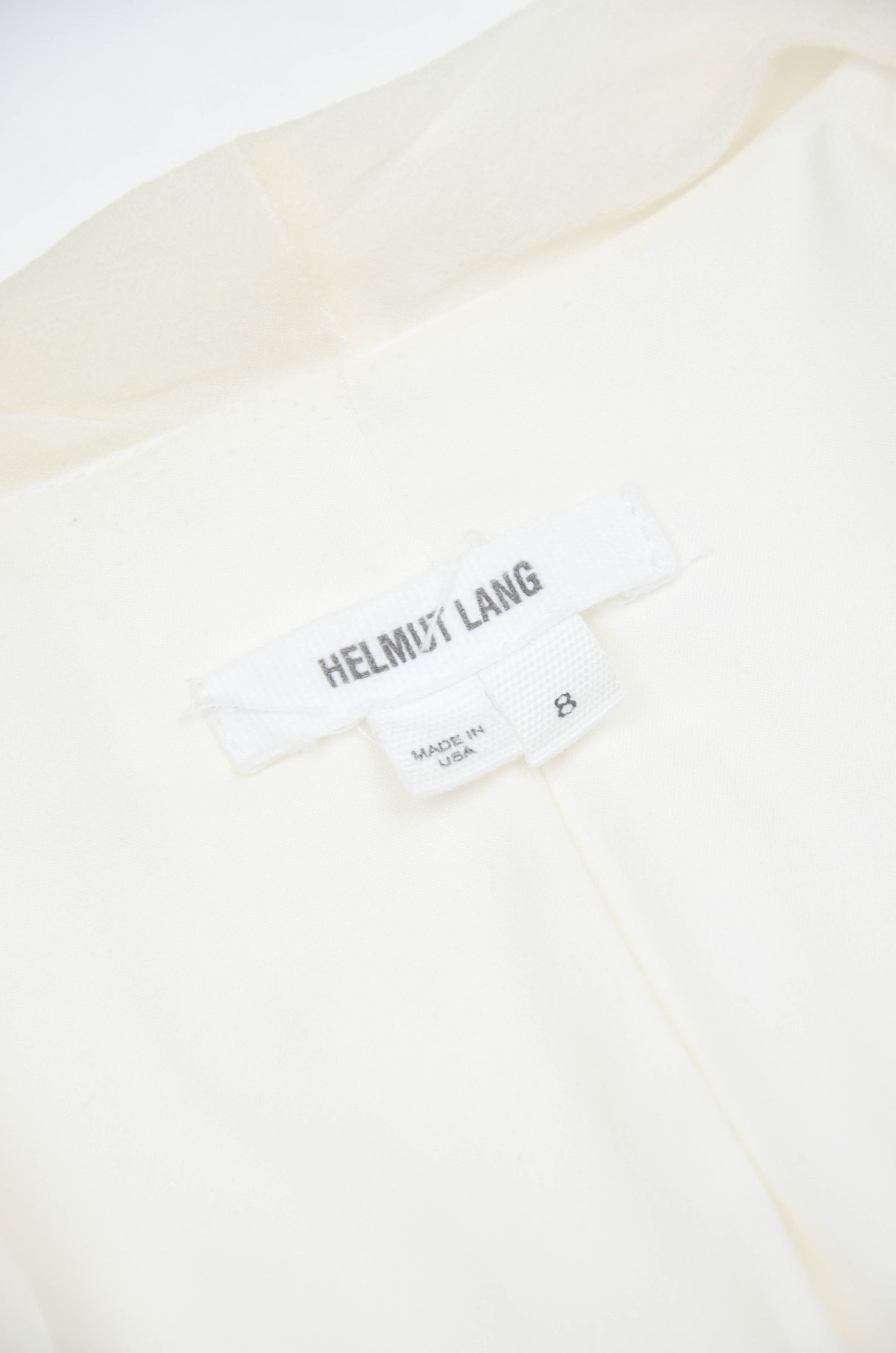 Helmut Lang Helmut Lang Vintage White Viscose Blazer – Size 8 Size M / US 6-8 / IT 42-44 - 8 Thumbnail