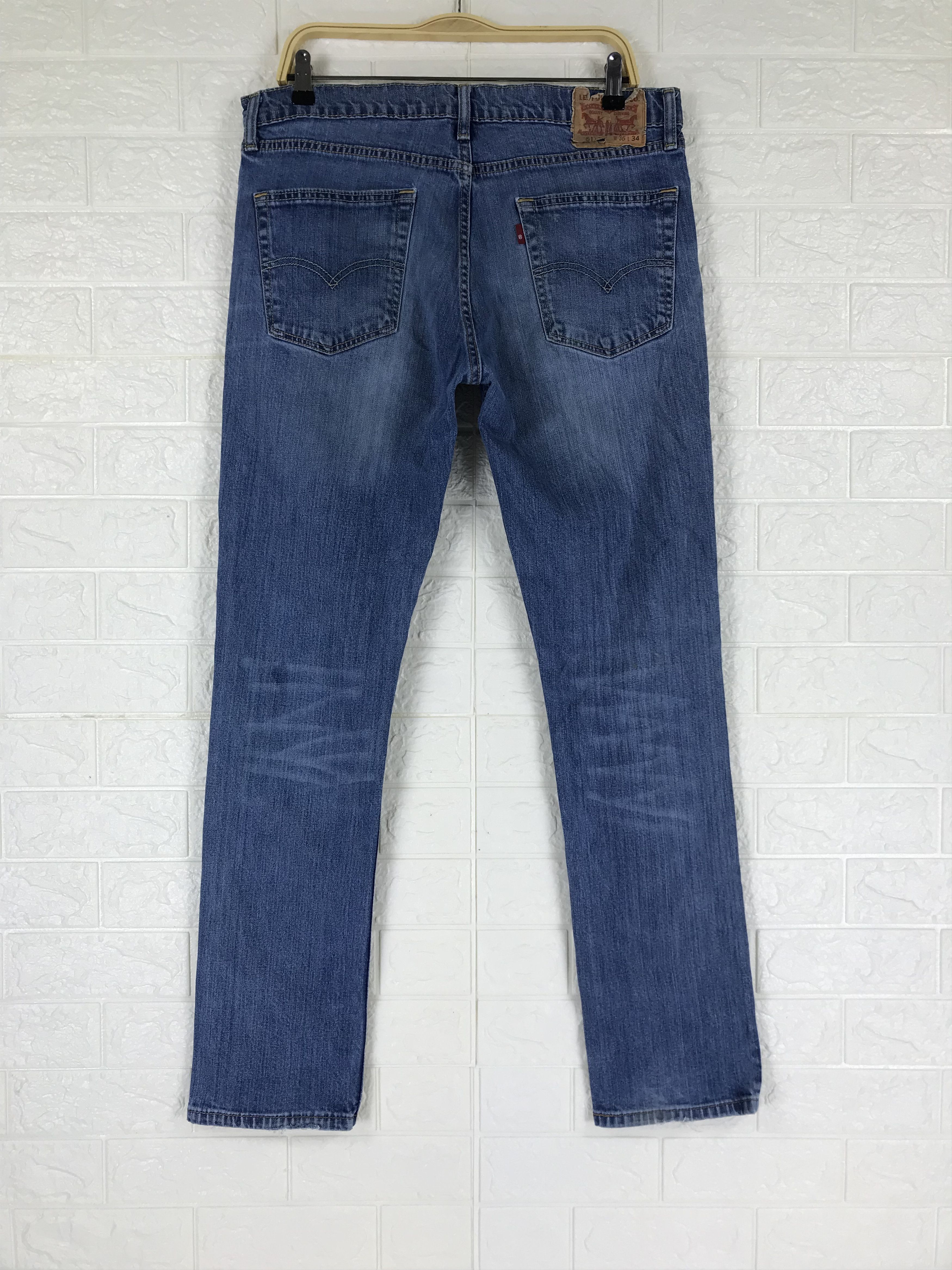 Levi's Vintage Levi's 511 Slim Cut Jeans Blue Washed Denim Size US 36 / EU 52 - 5 Thumbnail