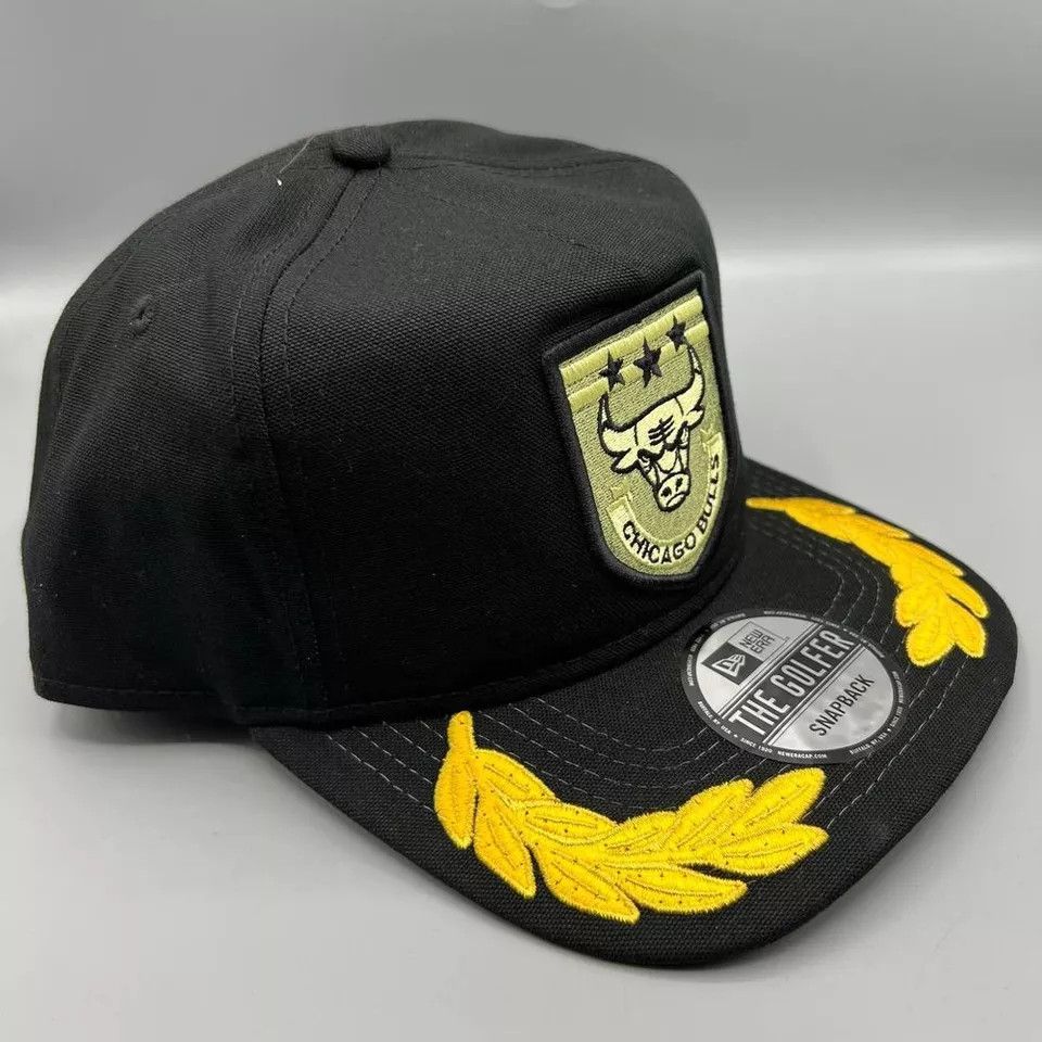 New Era Chicago Bulls Hat Men Military Patch The Golfer Snap Back Size ONE SIZE - 3 Thumbnail