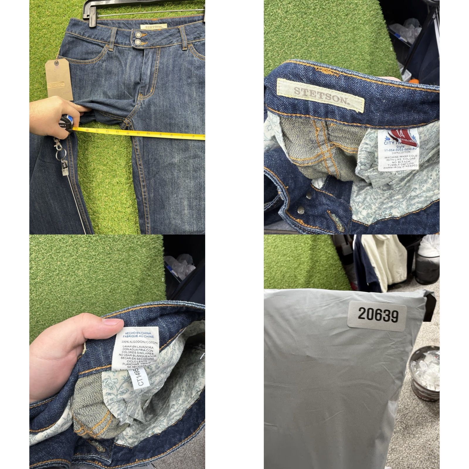 Stetson Stetson Jeans Womens 14R City Trouser Dark Wash Workwear Flare Leg 5-Pocket Denim Blue NWT Size 36" / US 14 / IT 50 - 8 Thumbnail