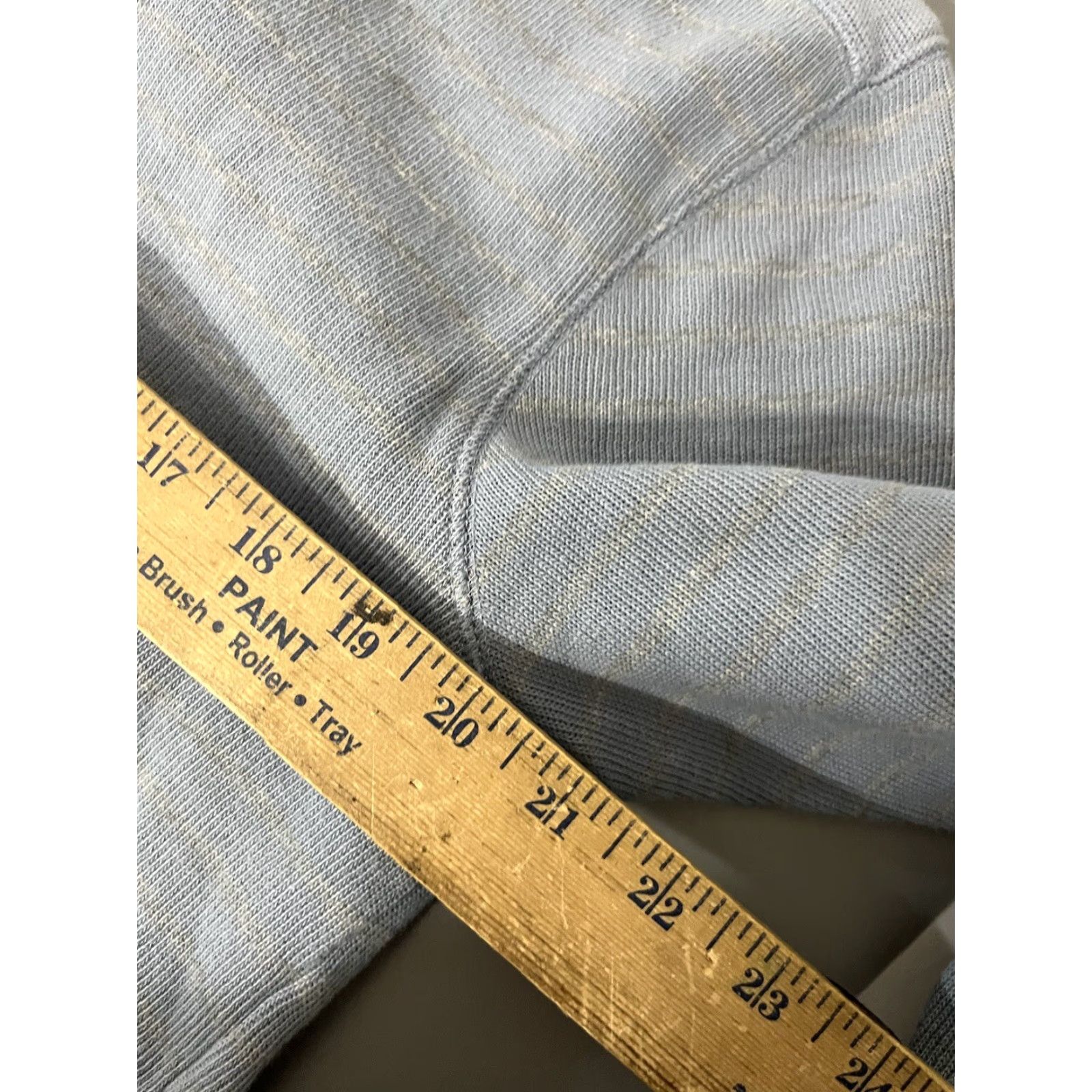 Alfani VINTAGE Alfani Sweater Shirt 1/4 Zip Mens Medium Blue Striped Cotton Pullover Zipper 90s Mens Size 40R - 5 Thumbnail