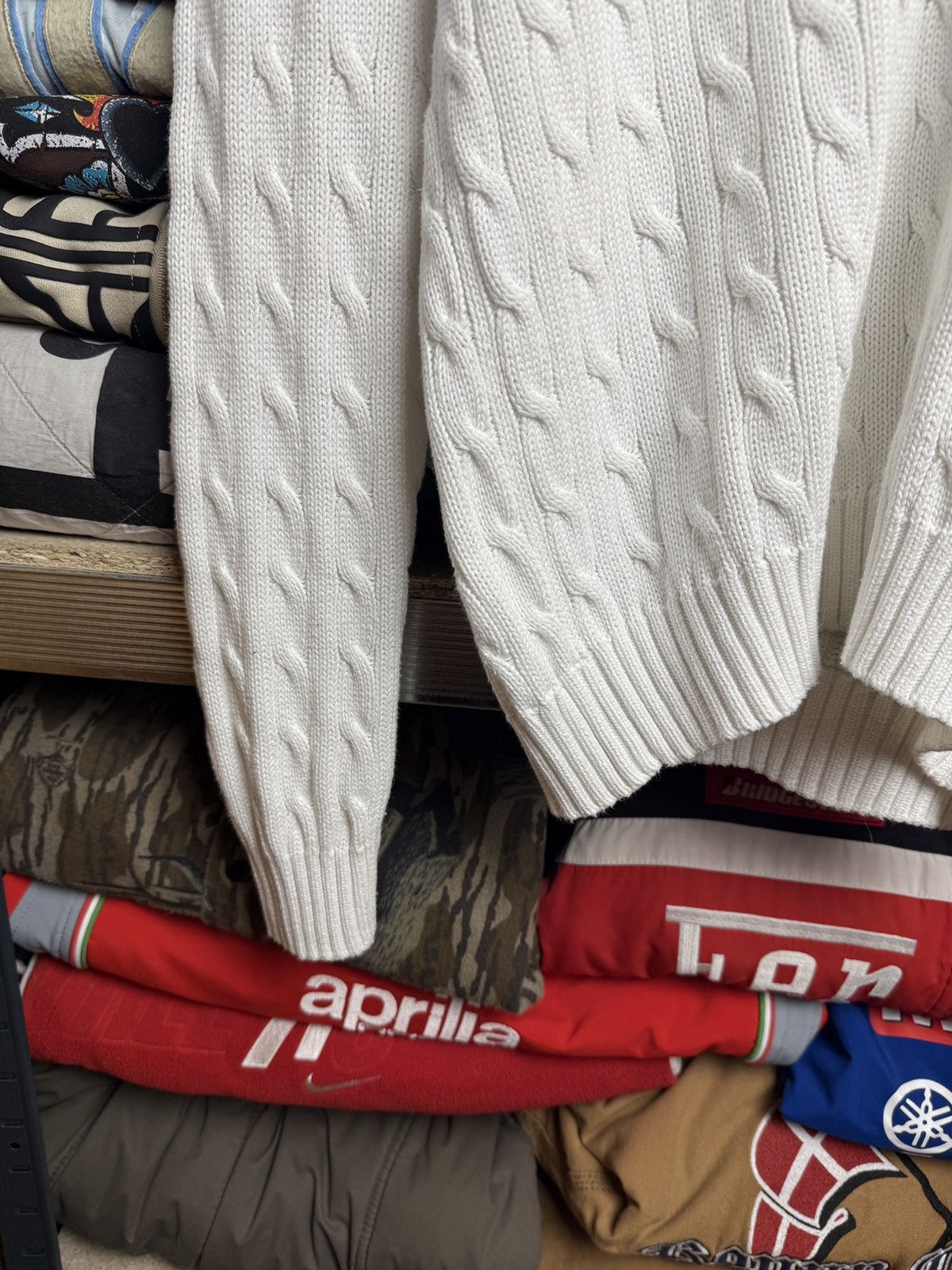 Polo Ralph Lauren RALPH LAUREN White Sweater V-neck Size XL / US 12-14 / IT 48-50 - 5 Thumbnail