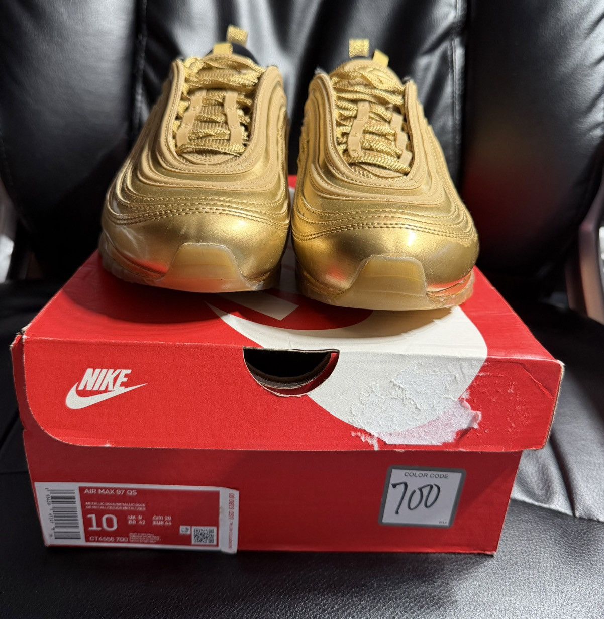 Nike Air Max 97 Olympic Gold Size 10M / 11.5W CT4556-700