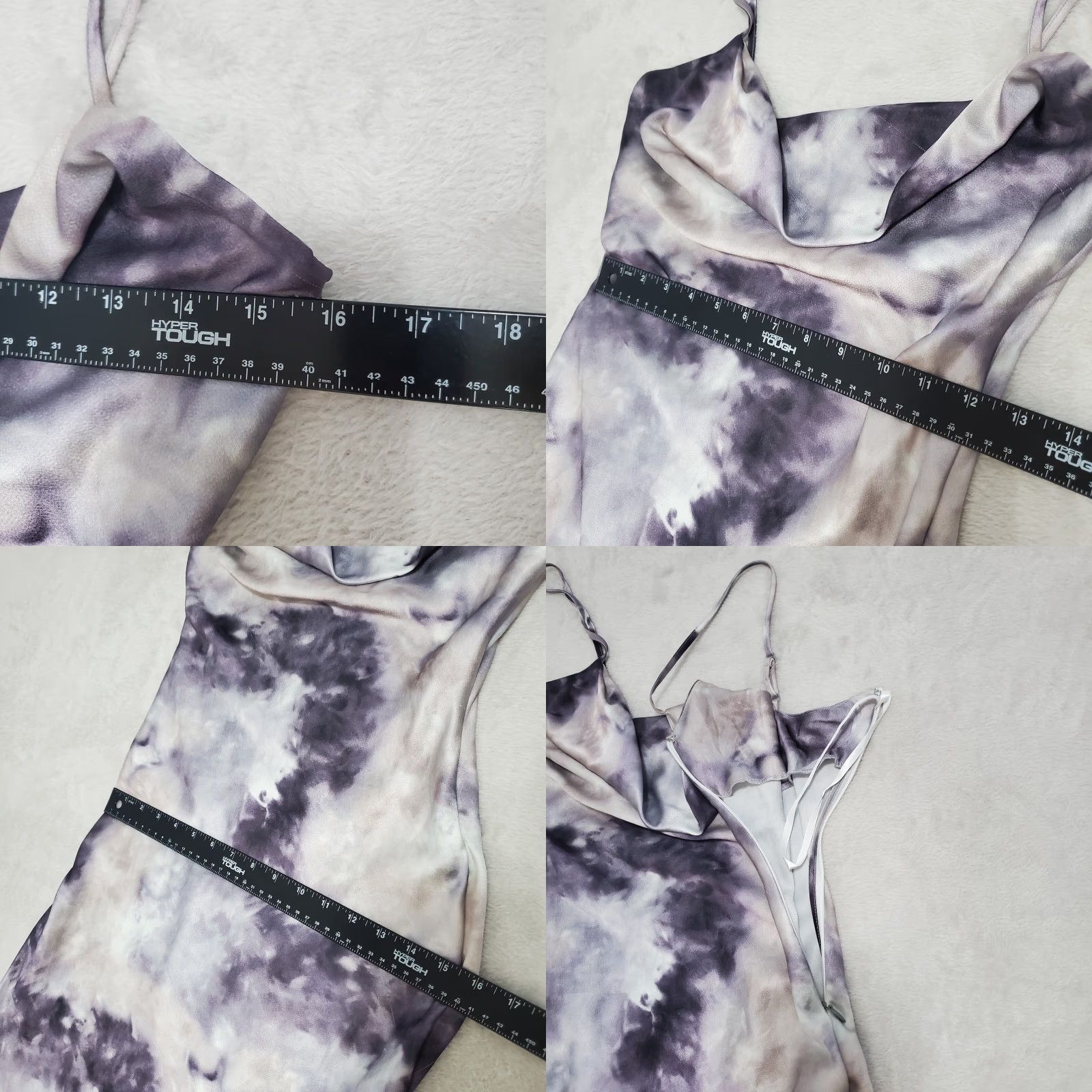 superdown VINTAGE Superdown Revolve Krystal Slit Maxi Dress Women S Grey Tie Dye Sleeveless Slip Size S / US 4 / IT 40 - 9 Thumbnail