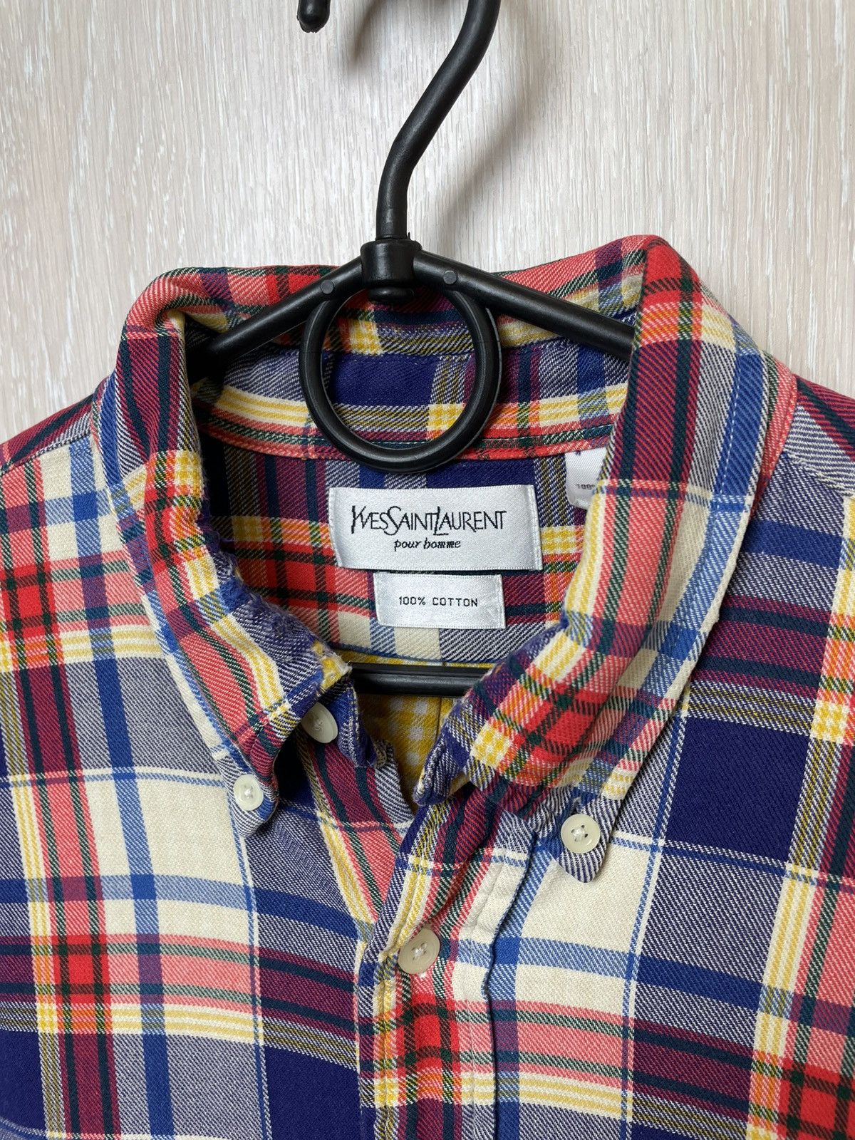 Yves Saint Laurent Vintage Ysl Yves Saint Laurent Flannel Shirt Size US L / EU 52-54 / 3 - 2 Thumbnail