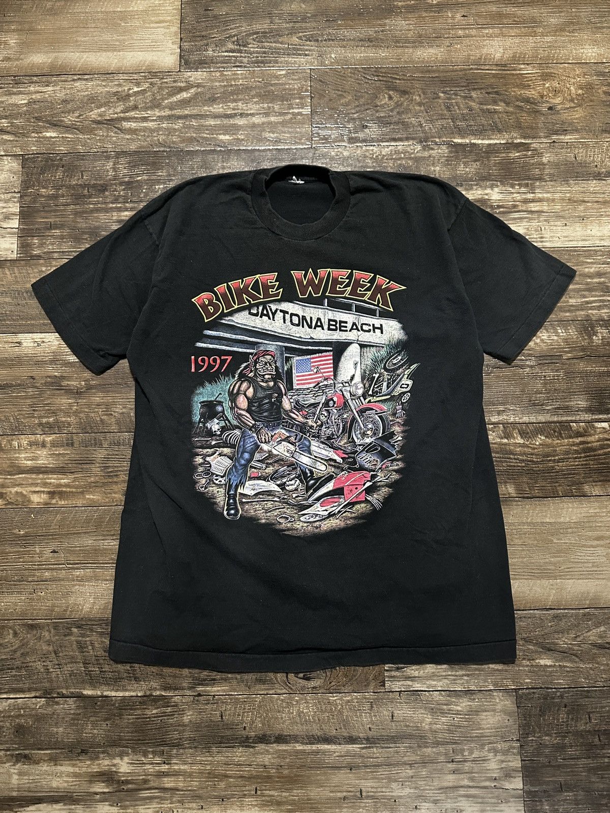 Harley Davidson 97 Bike Week Chainsaw Man Tee Size US XL / EU 56 / 4 - 1 Thumbnail