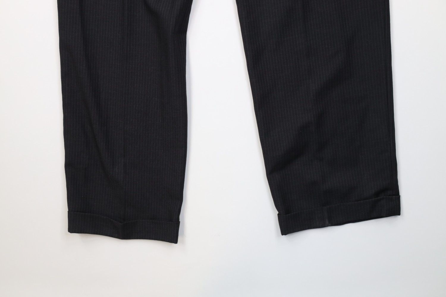 Vintage Vintage 90s Blend Knit Pinstriped Wide Leg Chino Pants Size US 34 / EU 50 - 11 Thumbnail