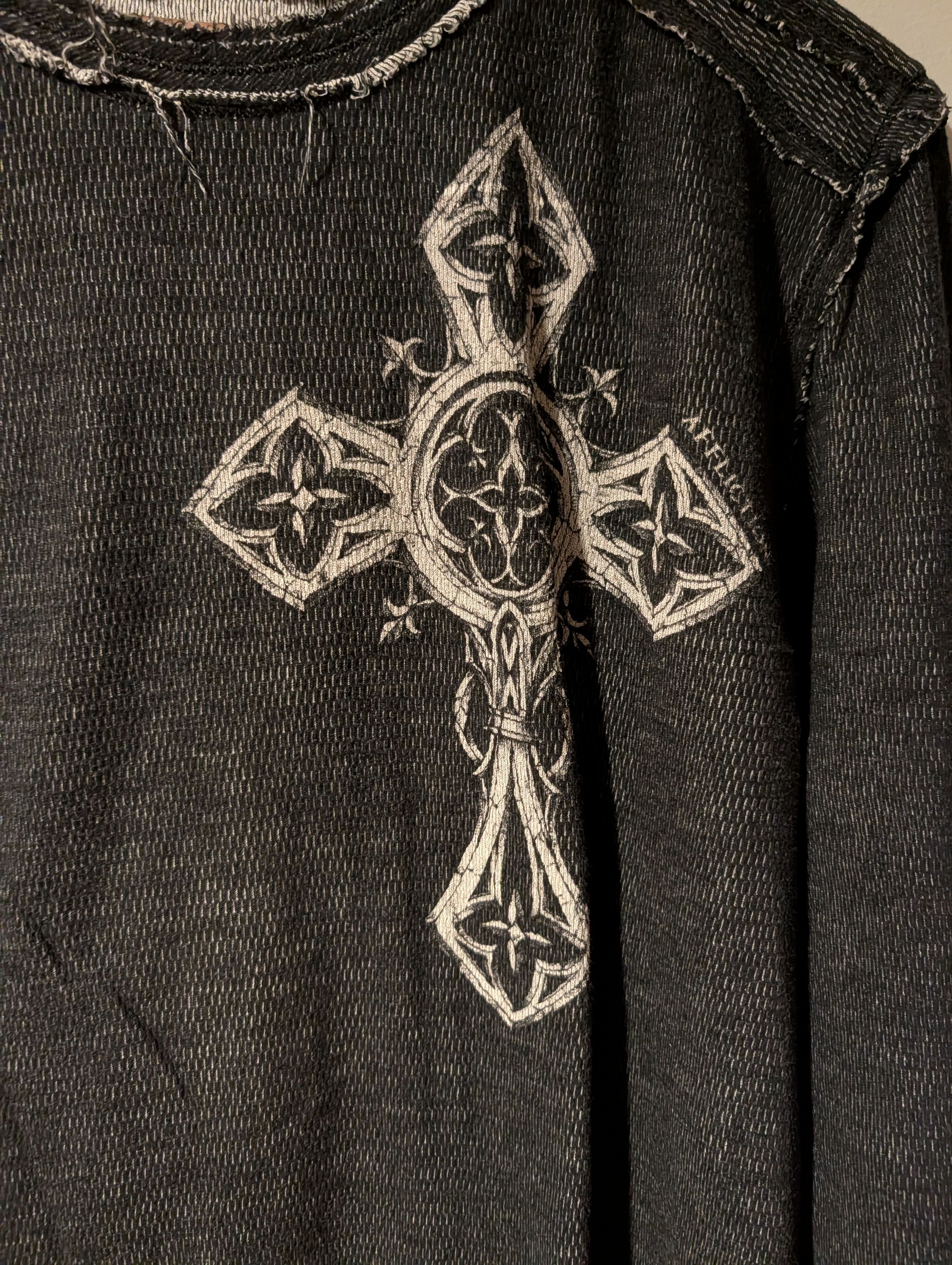 Affliction Affliction Thermal Long Sleeve Shirt Reversible Cross Wings Size US XL / EU 56 / 4 - 2 Thumbnail