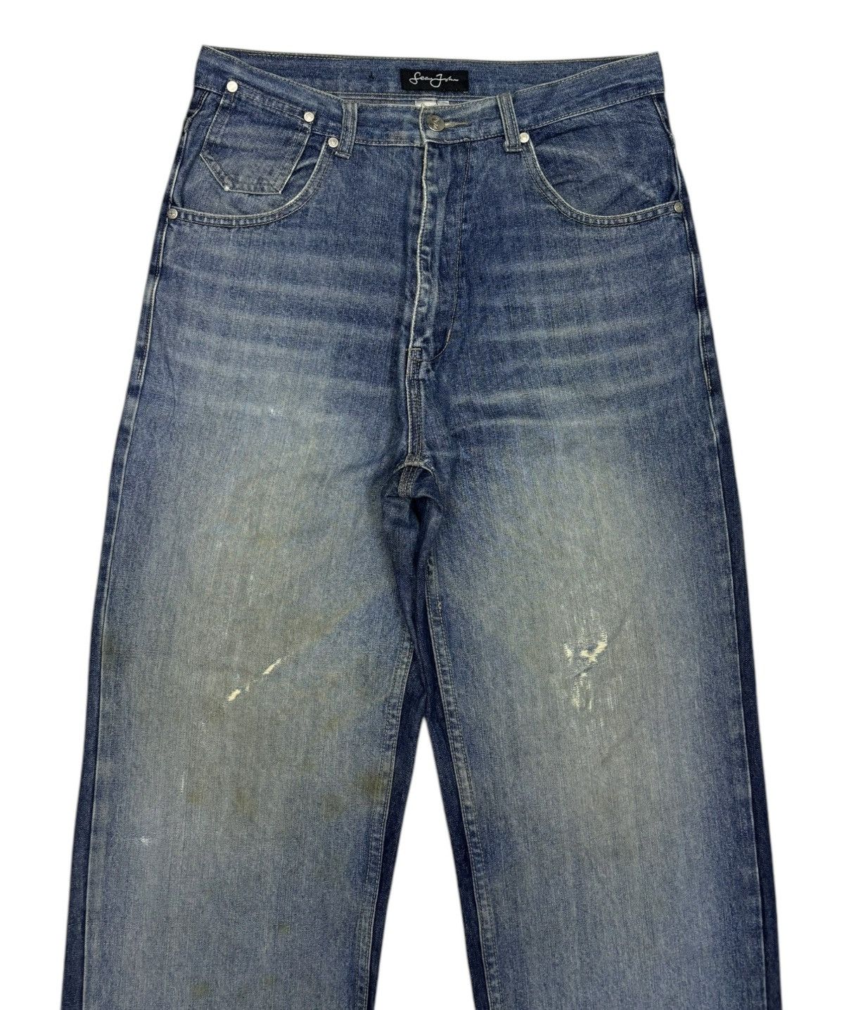 JNCO Vintage Sean John Baggy Jeans Distressed Denim Size US 32 / EU 48 - 5 Thumbnail