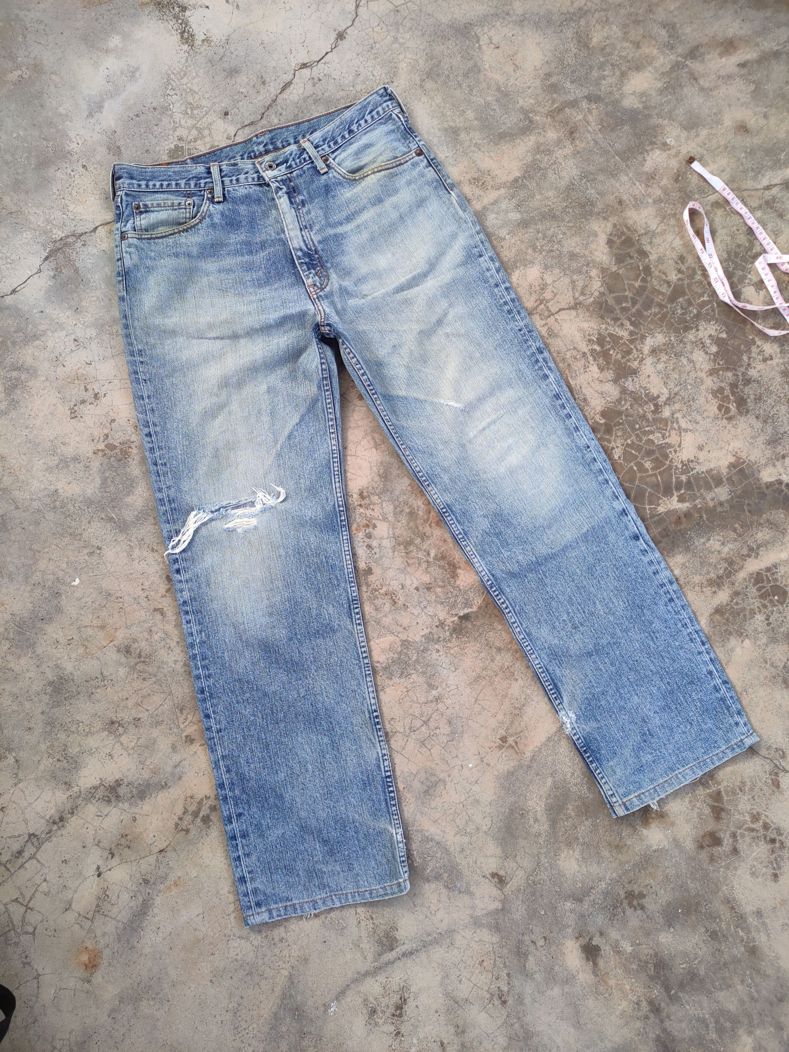 Levi's Vintage Clothing W36 VINTAGE LEVI'S 502 FADED DISTRESSED DENIM JEAN PANTS Size US 36 / EU 52 - 2 Thumbnail