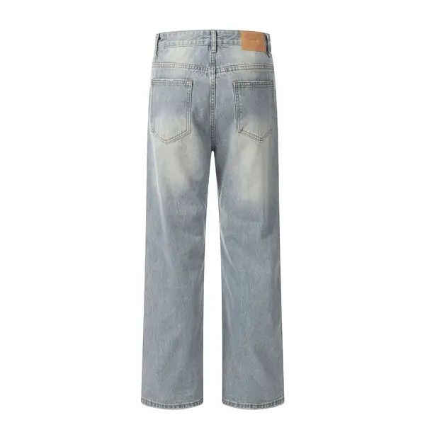 VIBE American retro distressed light blue straight cleanfit jeans Size US 32 / EU 48 - 2 Thumbnail