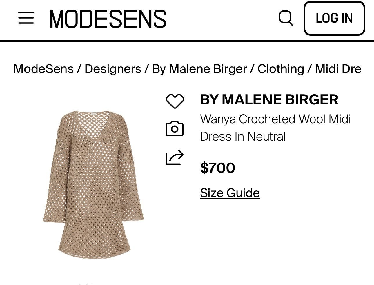 By Malene Birger Malene Birger wool crochet knit sweater dress brown M Size M / US 6-8 / IT 42-44 - 3 Thumbnail