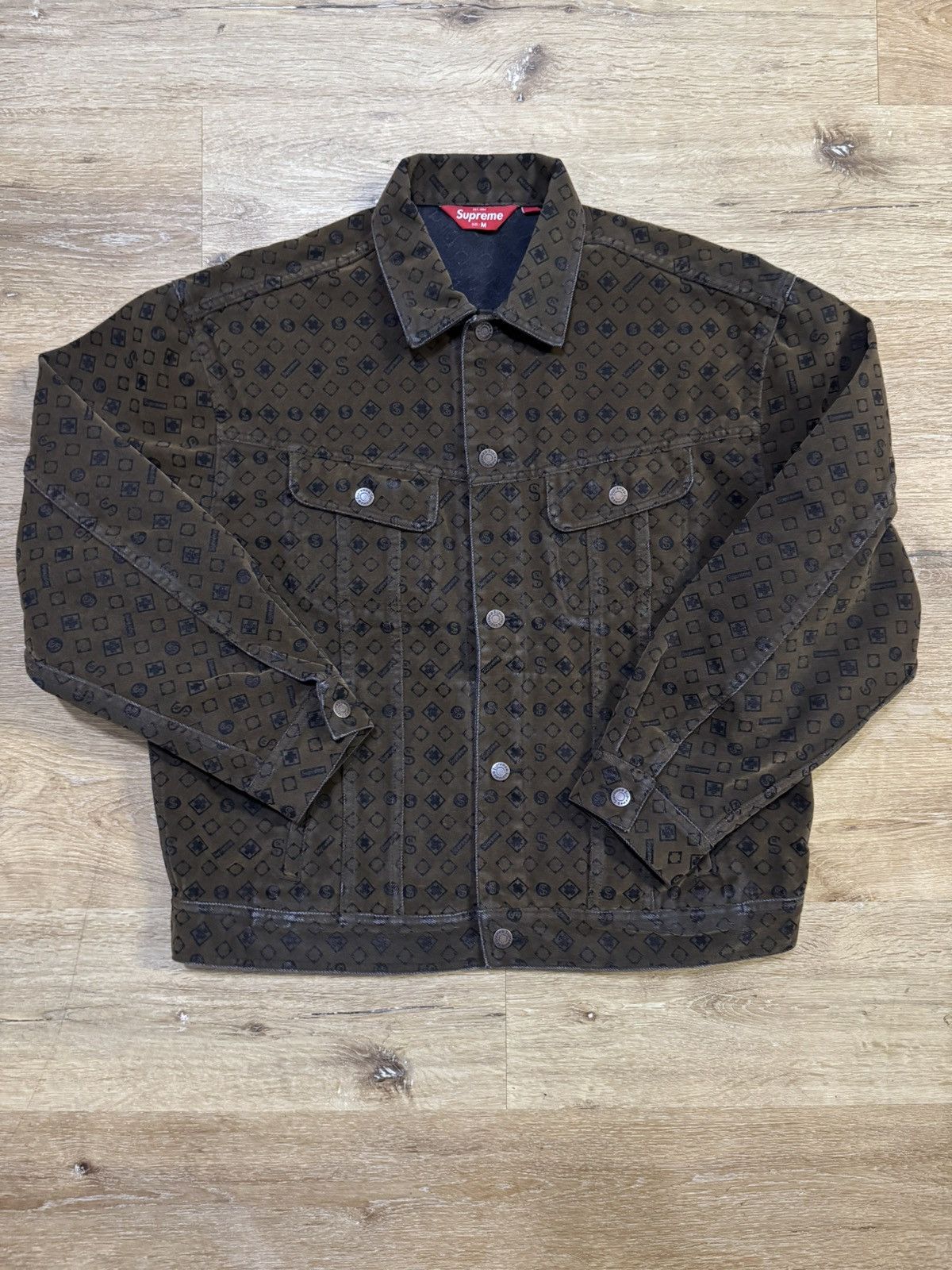 Supreme Supreme Flocked Denim Trucker Jacket | Grailed 