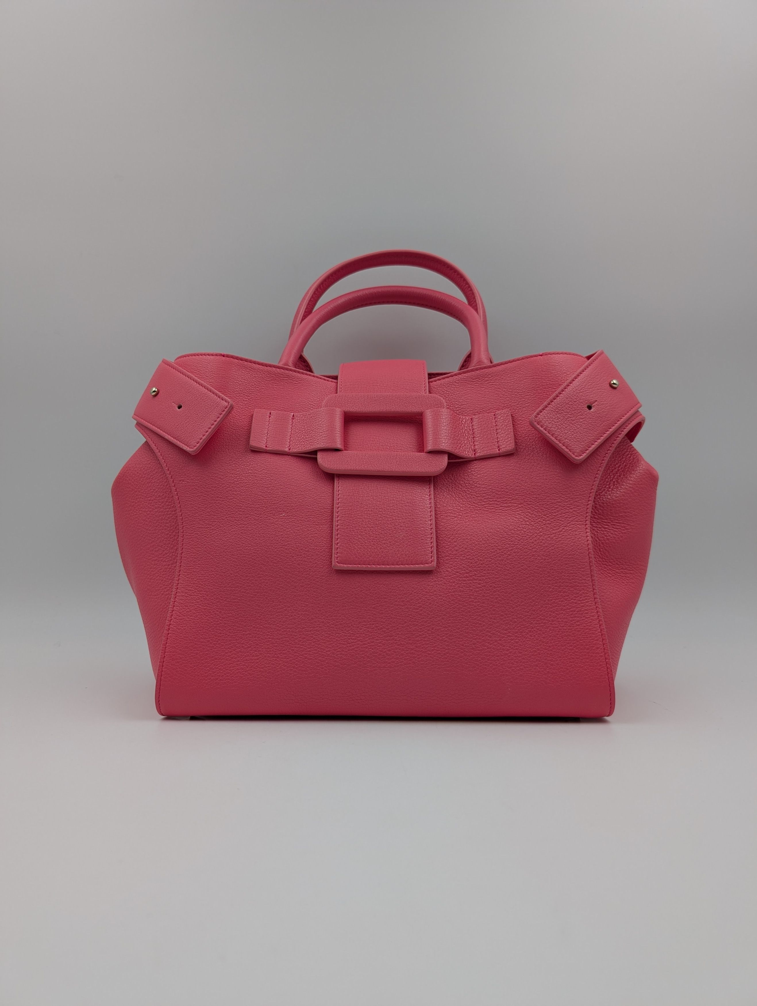 Roger Vivier Pink Grained Leather Cabas Pilgrim De Jour Satchel Size ONE SIZE - 1 Thumbnail