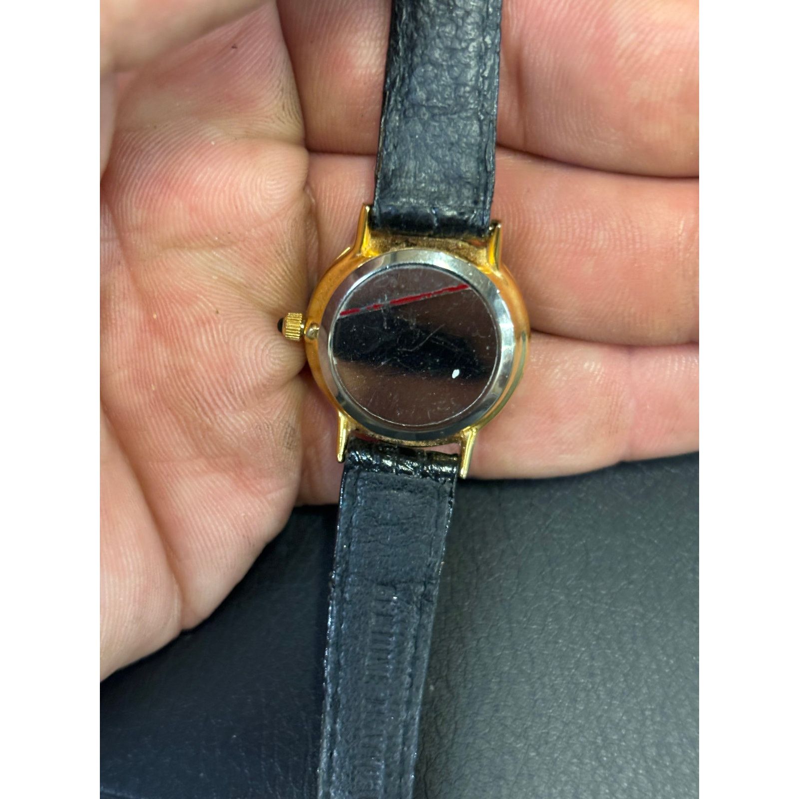 (B).Stroy American Black Leather Band Womens Watch! Size ONE SIZE - 5 Thumbnail