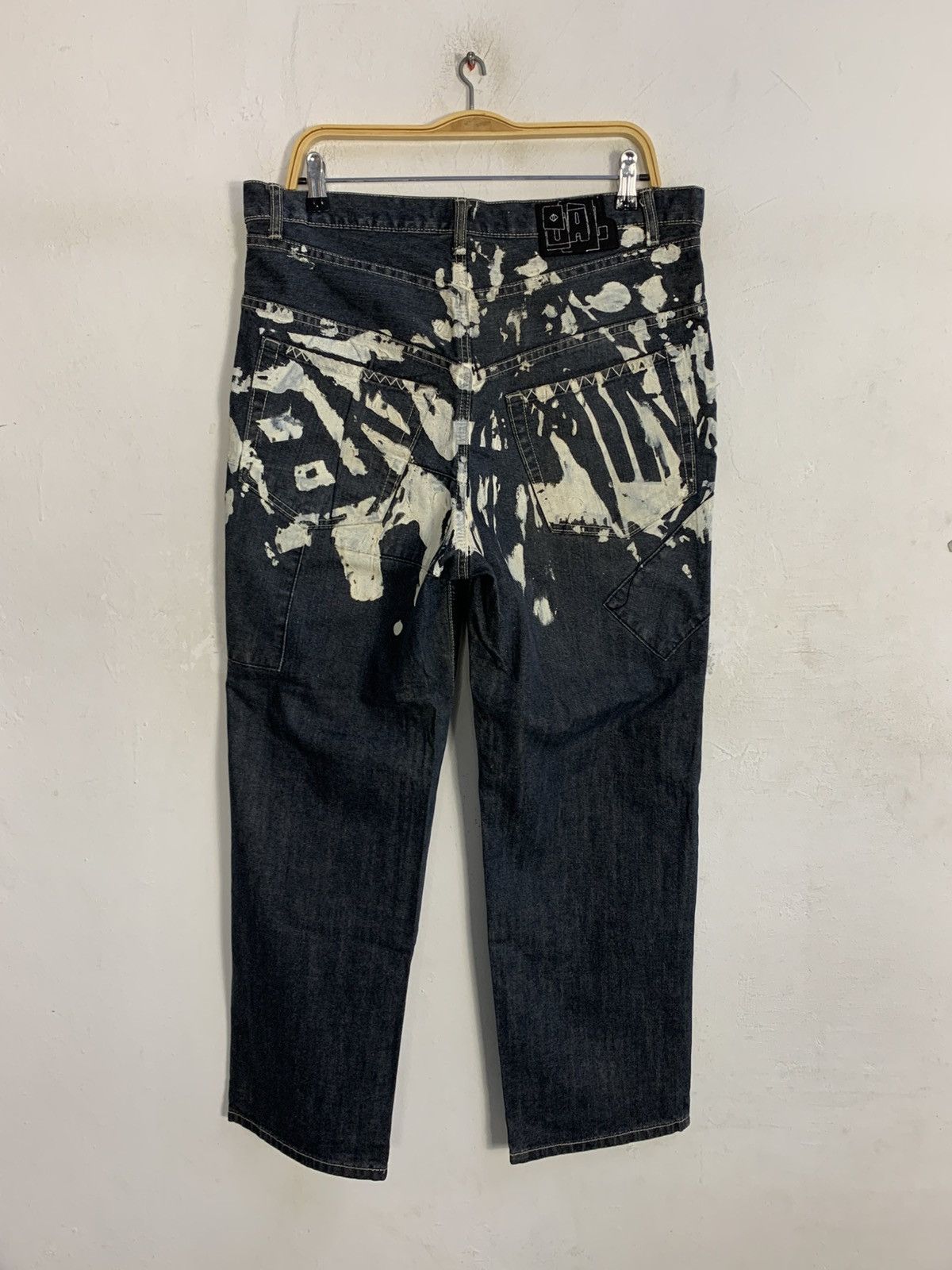 Japanese Brand Denim Bal Indigo Denim Jeans Baggy Style Back Printed Size US 35 - 4 Thumbnail