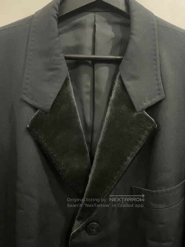 Yohji Yamamoto Yohji Yamamoto size 3 2002aw Wings Fur Collar blazer Size 48R - 2 Thumbnail