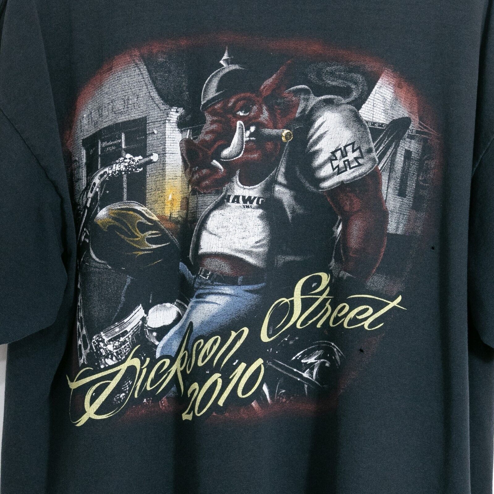 Vintage Vintage Dickson Street Hog Biker T Shirt XL - Fayetteville Size US XL / EU 56 / 4 - 2 Thumbnail